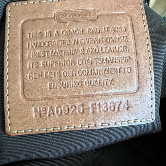 Coach Brown Signature Jacquard Shoulder Bag F13674 - Picture 6 of 12